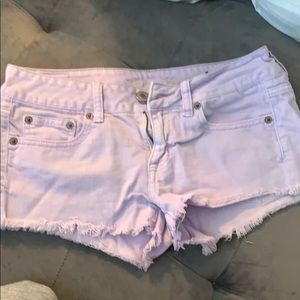American eagle lilac jean shorts. Size 4